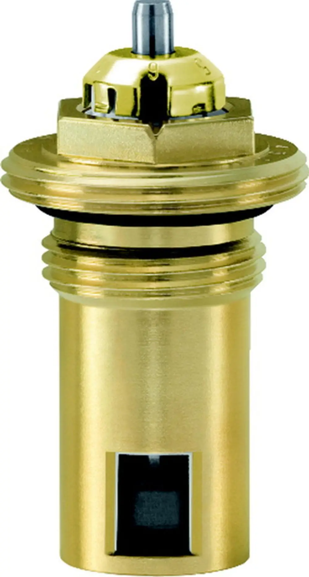 Thermostat-Oberteil aus Messing mit Voreinstellung, geeignet für Montage in Heizungsanlagen. Produkt von IMI Hydronic Engineering.